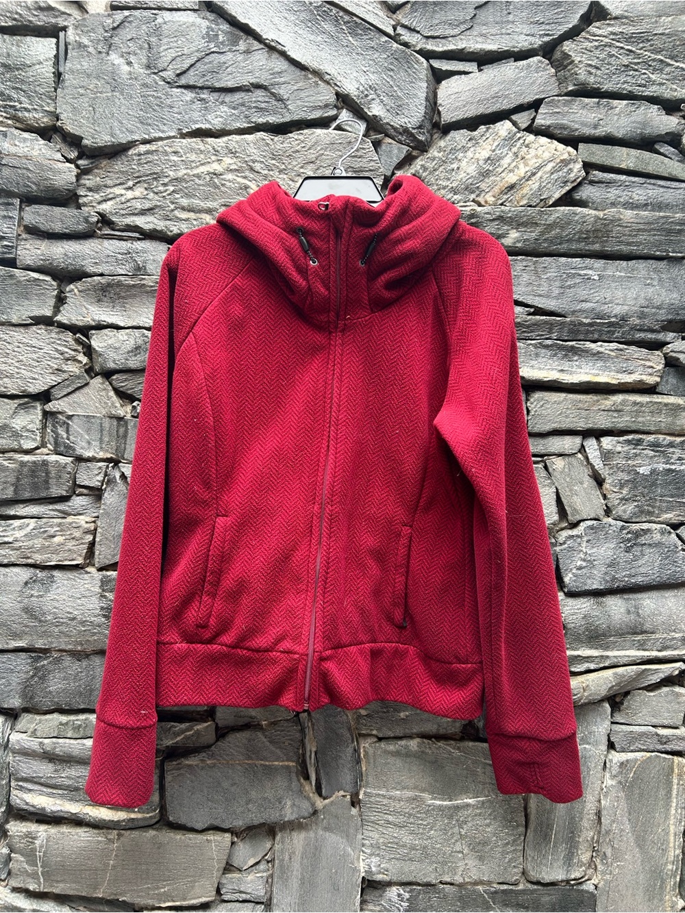 Bench Women's Burgundy Zip-Up Hoodie